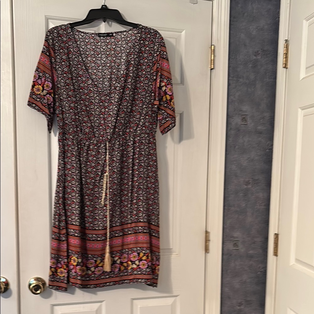 Blue Scoop Neck Midi Sundress for Casual Days